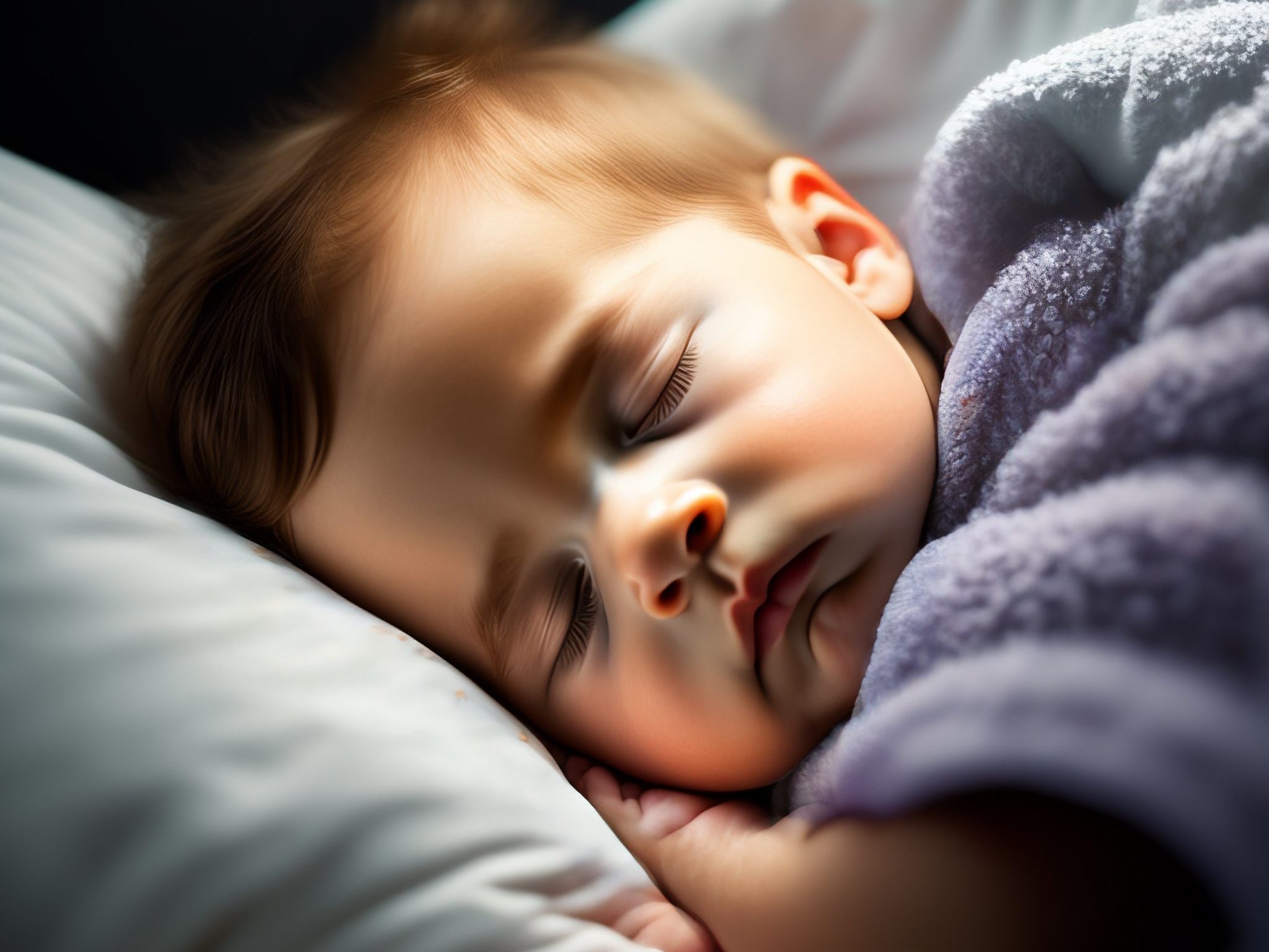 un enfant qui dort après une séance de massage